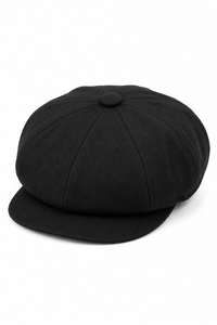 Pánská letní černá 8panelová čepice s břitvou, bavlněná klapka na oči, Newsboy Flat Cap Shelby