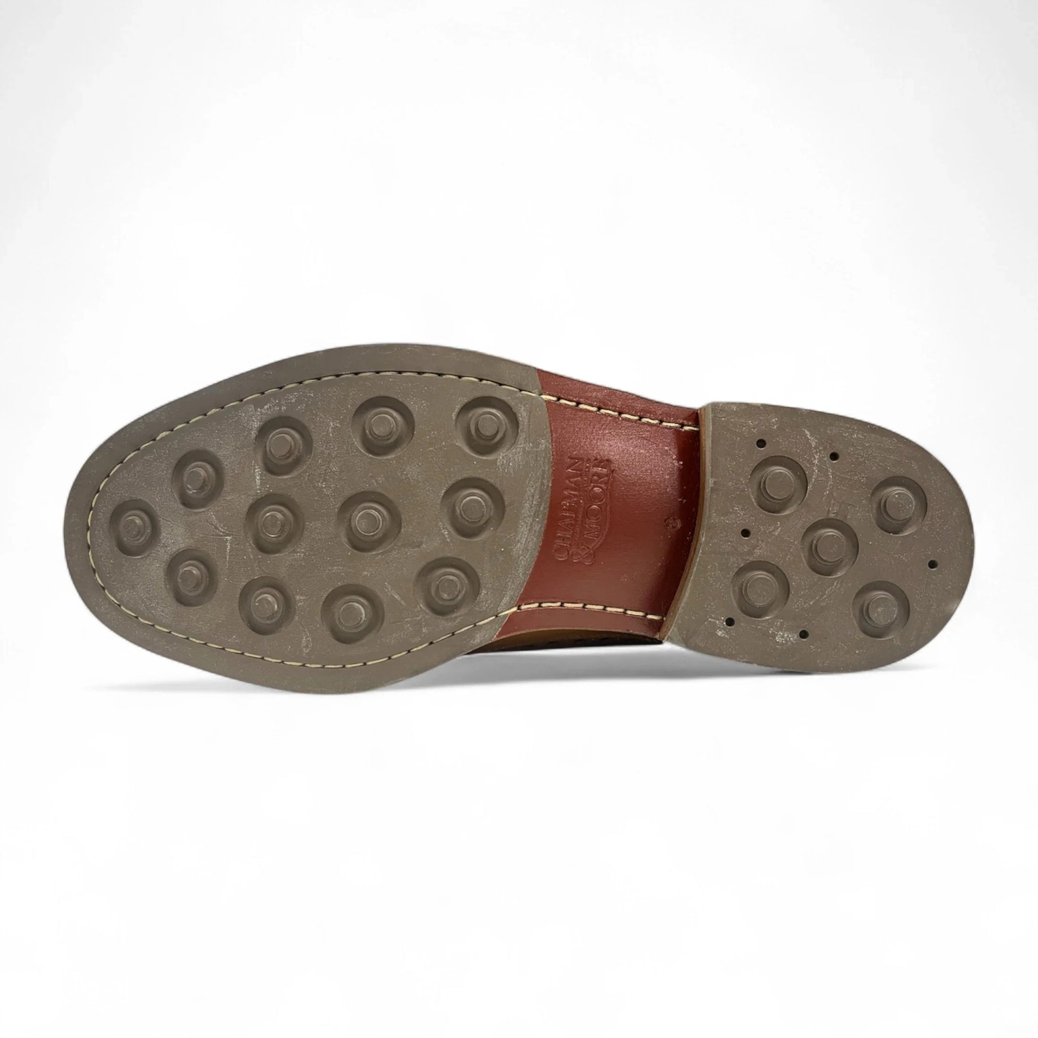 Pánské hnědé kožené brogue boty