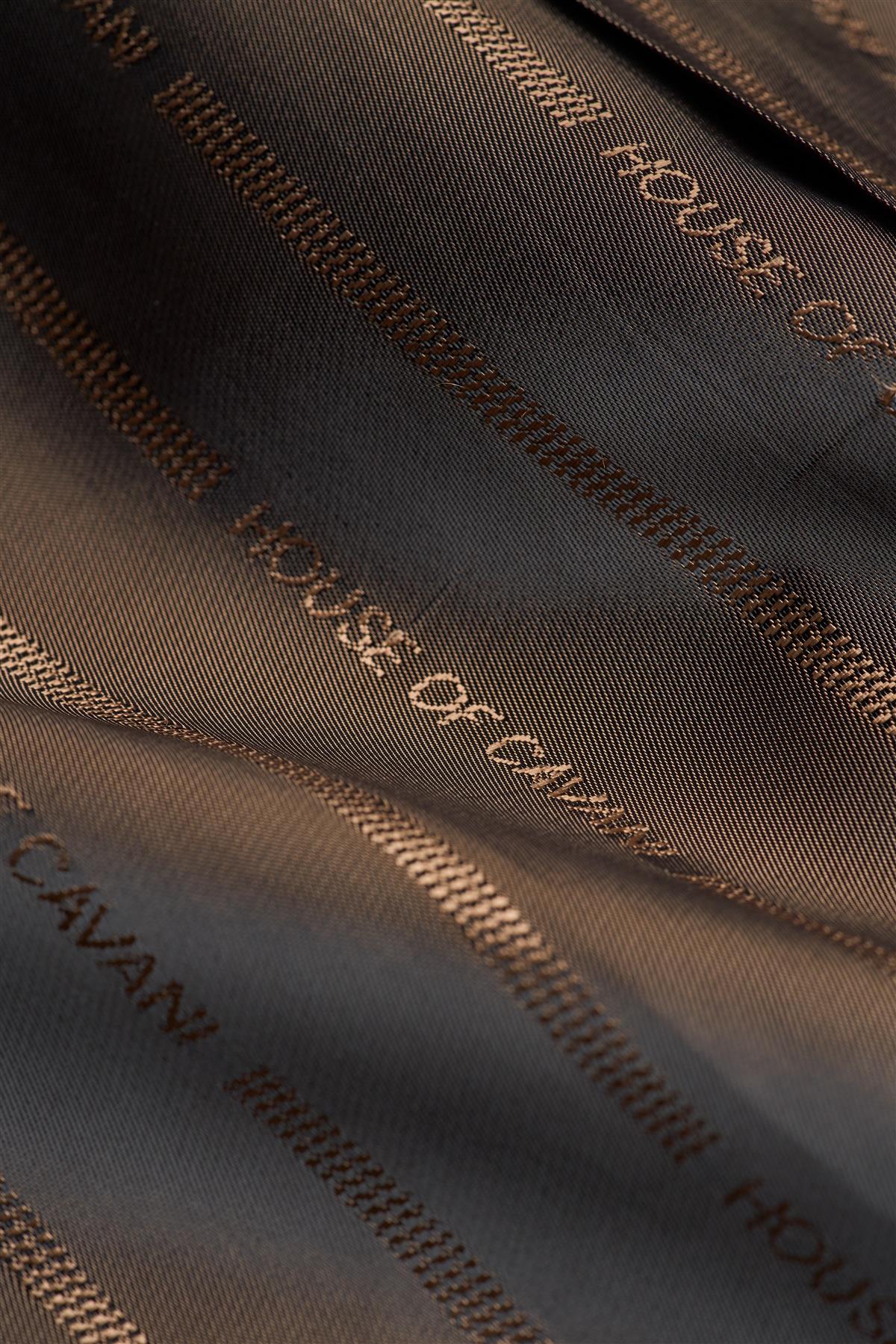 Pánský hnědý tvídový kabát z vlněné směsi s kohoutím vzorem