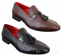 Mens Classic Tassel PU Leather Loafers