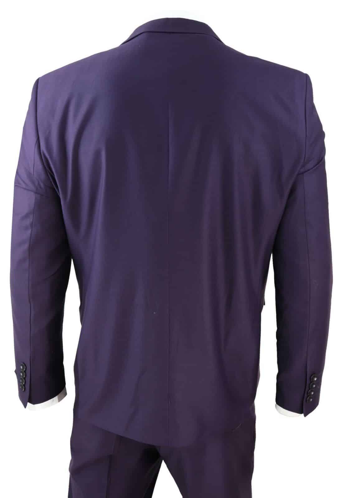 Mens Deep Purple 3 Piece Suit