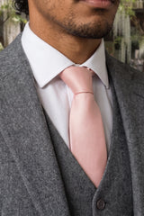 Pánská úzká kravata Dusty Pink 6 cm