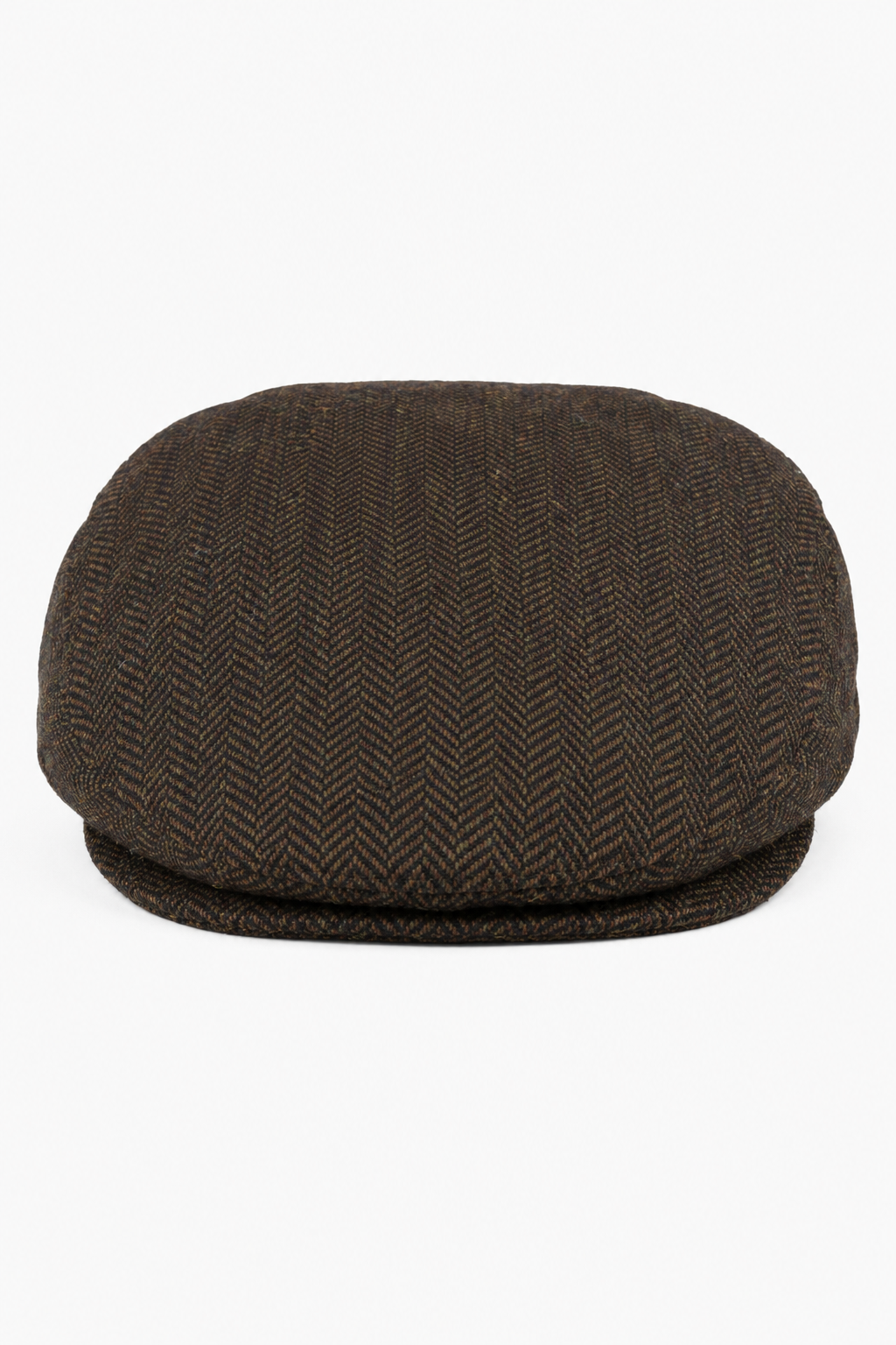 Pánská vlněná plochá čepice s motivem rybí kosti, hnědý tvíd, klasická, unisex, Del Boy