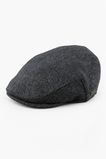 Pánská vlněná plochá čepice s motivem rybí kosti, tmavě hnědá, tvídová klasika z 20. let, unisex, Del Boy