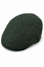 Pánská vlněná plochá čepice s motivem rybí kosti, olivový tvíd, klasická, 20. léta, unisex, Del Boy