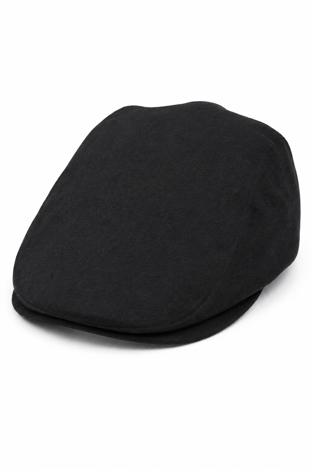 Pánská plochá černá čepice Grandad Baker, 8 panelů, tvídový vzor, vintage klasický elegantní ležérní styl, 20. léta 20. století
