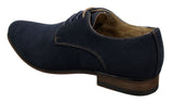Mens Nubuck Suede Laced Smart Casual Shoes Navy Blue Brown Black