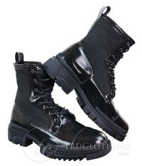 Mens PU Leather Ankle Boots