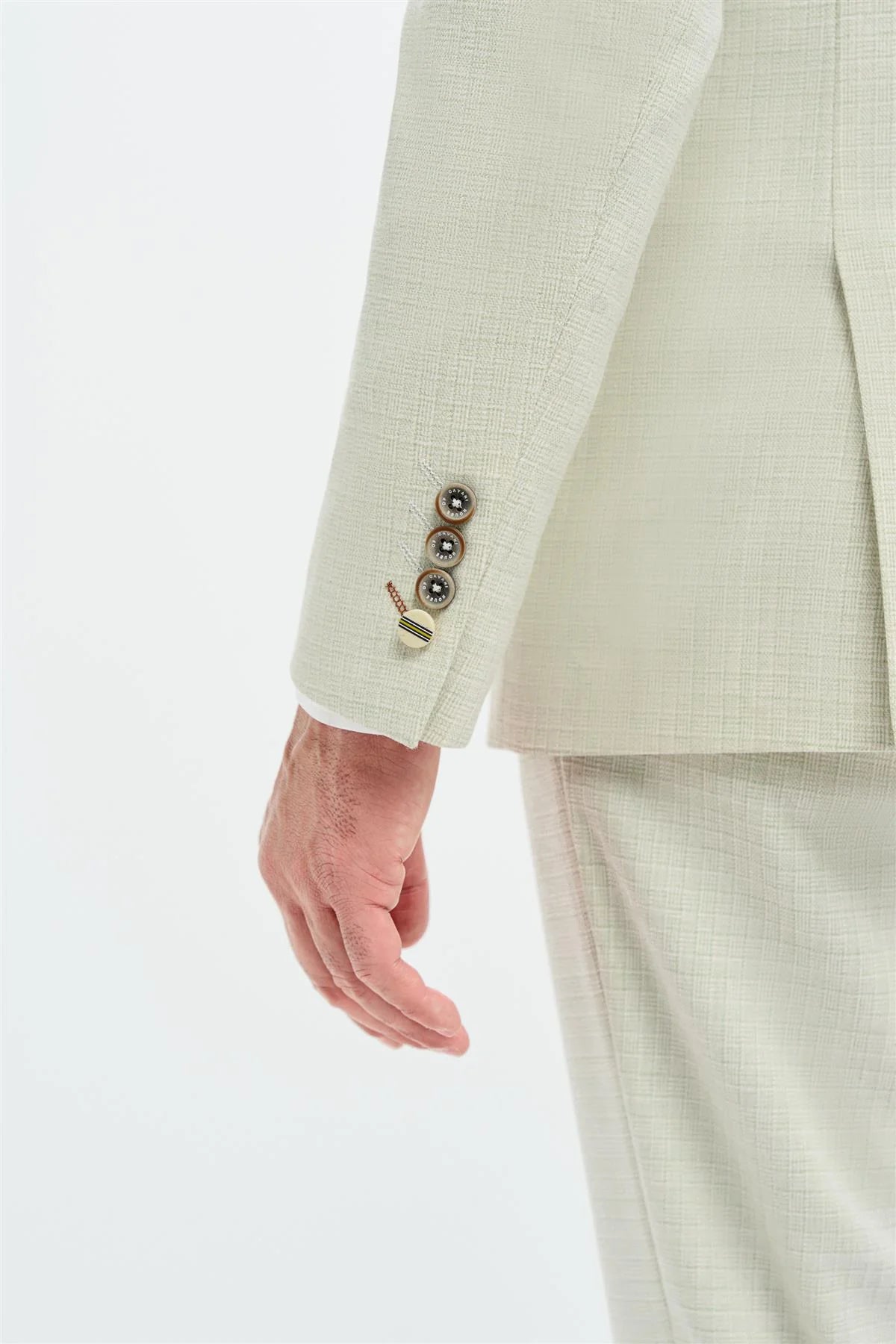 Pánské sako padnoucího střihu v šalvějově zelené barvě