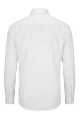 Pánská slim fit košile s dlouhým rukávem a knoflíky - bílá
