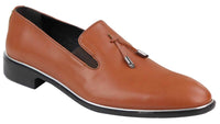 Mens Slip On Tassel Shoes with Metal Trim