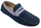 Mens Suede Deck Boat Shoes Stripe Slip On Summer Smart Casual Italian