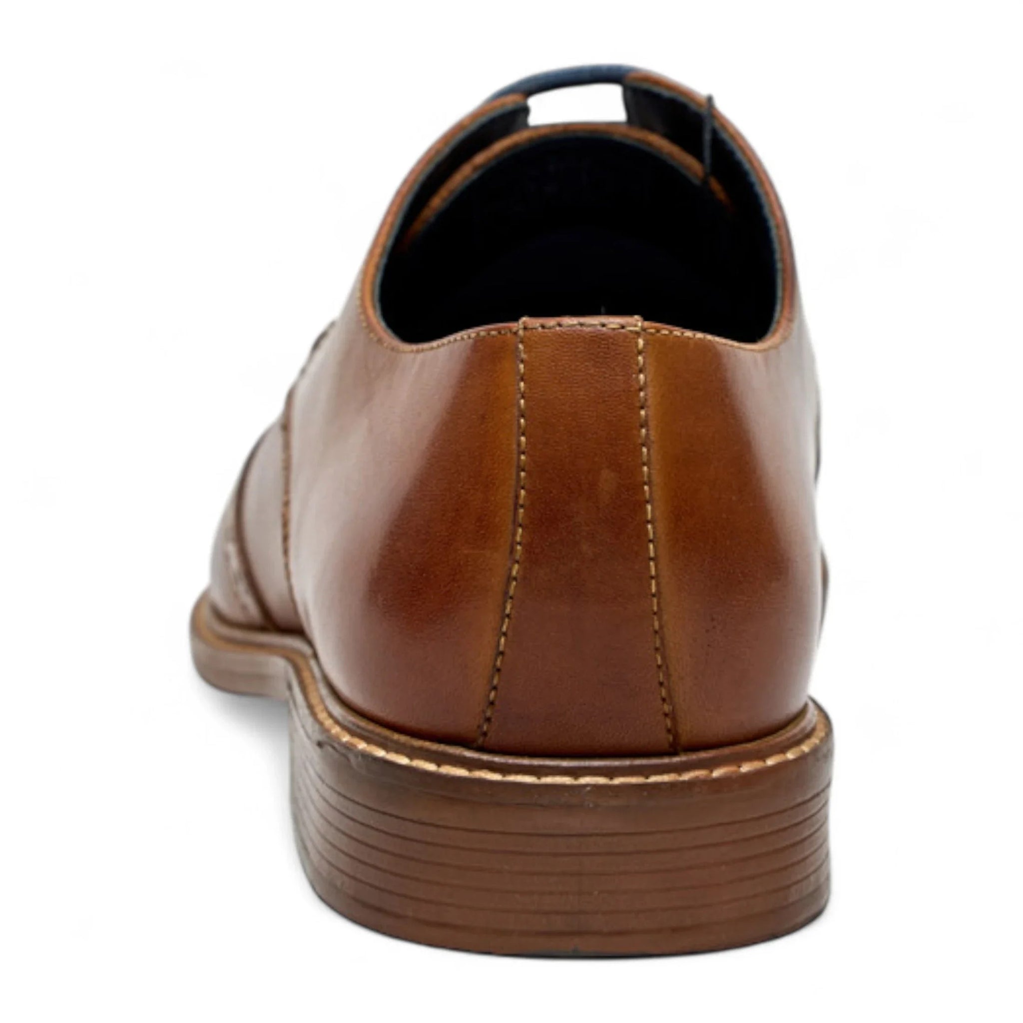 Pánské hnědé kožené společenské boty Oxford Brogue s křídlovým koncem