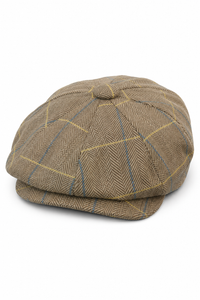 Pánská tvídová kostkovaná čepice Peaky Blinders