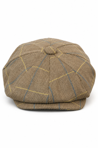 Pánská tvídová kostkovaná čepice Peaky Blinders