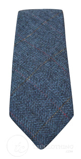 Mens Tweed Herringbone Textured Marc Darcy Ties Classic Vintage Retro Deon