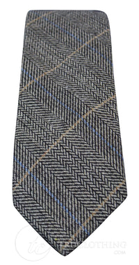 Marc Darcy Mens Tweed Herringbone Textured Marc Darcy Ties Classic Vintage Retro DX7