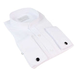 Mens White Nehru Collar Shirt + Removable Collar