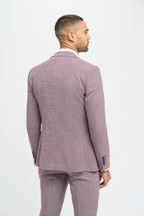 Miami - Pánské růžové letní sako slim fit