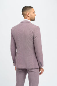 Miami - Pánské růžové letní sako slim fit