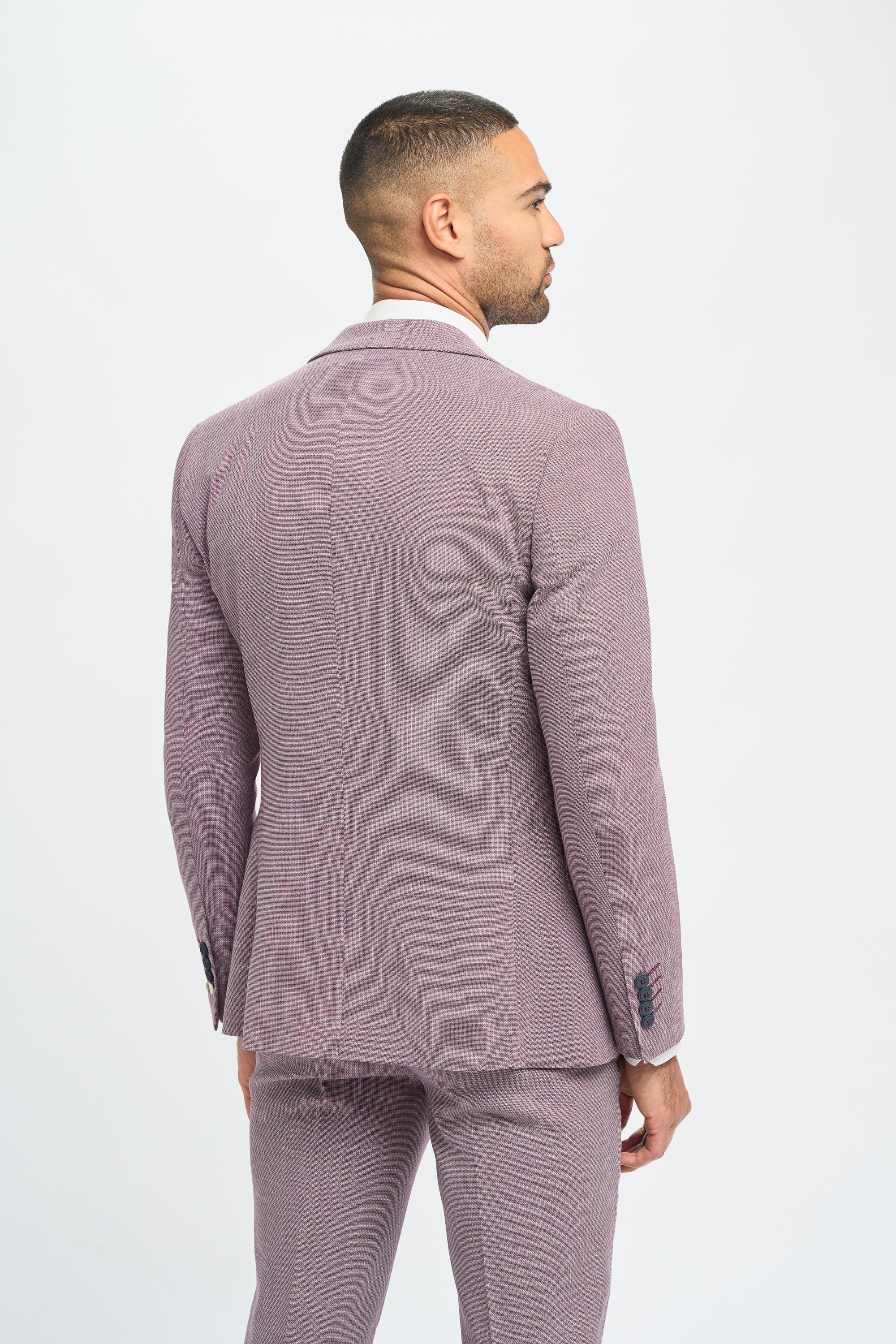 Miami - Pánské růžové letní sako slim fit