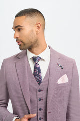 Miami - Pánské růžové letní sako slim fit