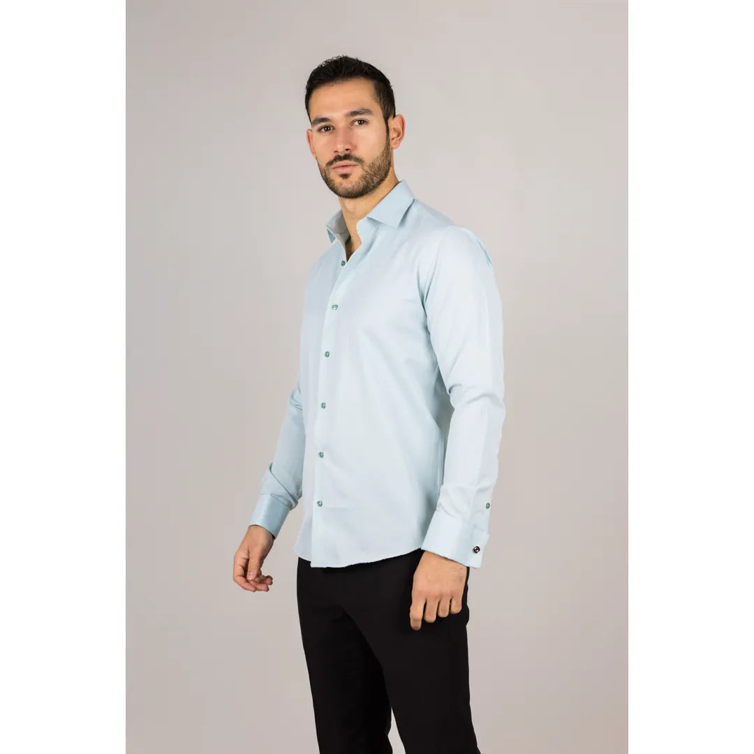 Men's Green Double Cuff Oxford Shirt