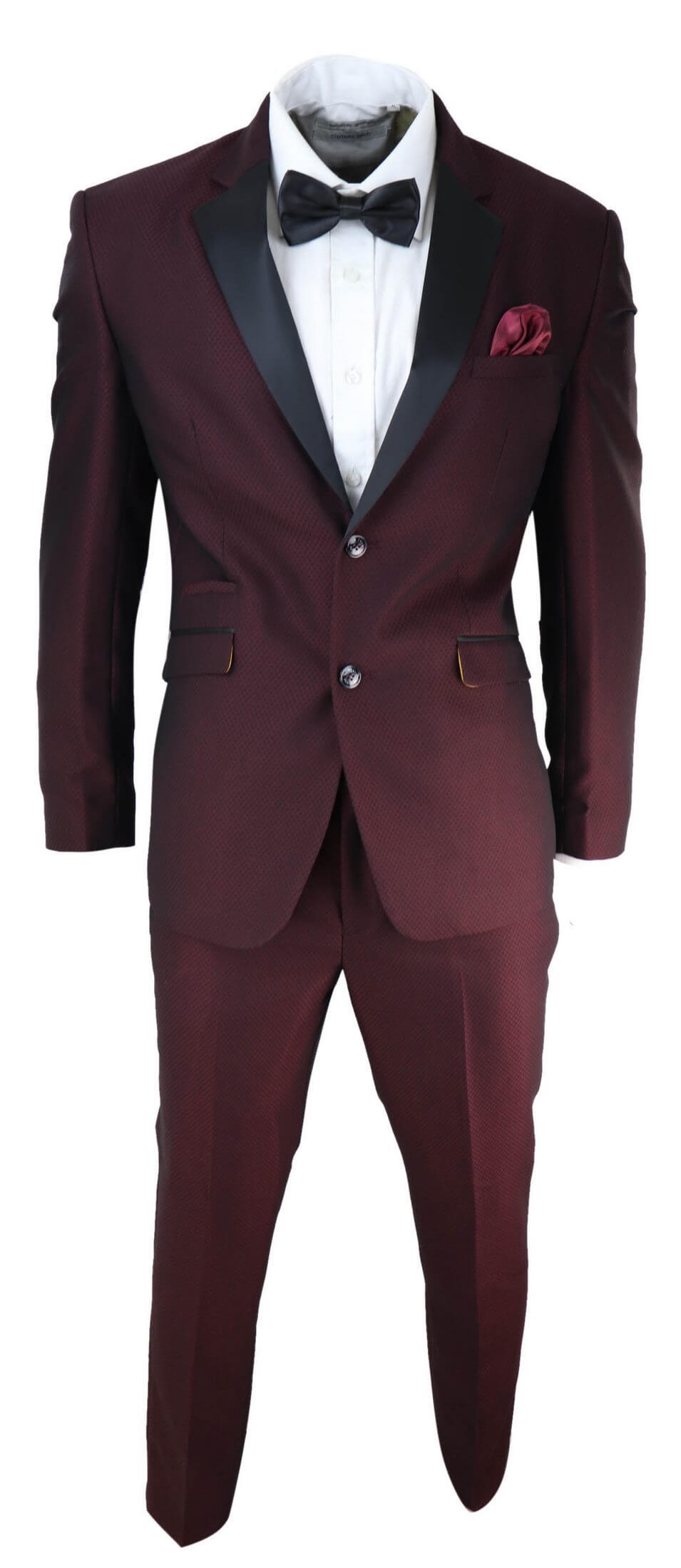 Mens Wine Tuxedo Dinner Suit