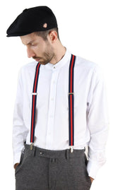 Mens Stripe Classic Trouser Suspenders