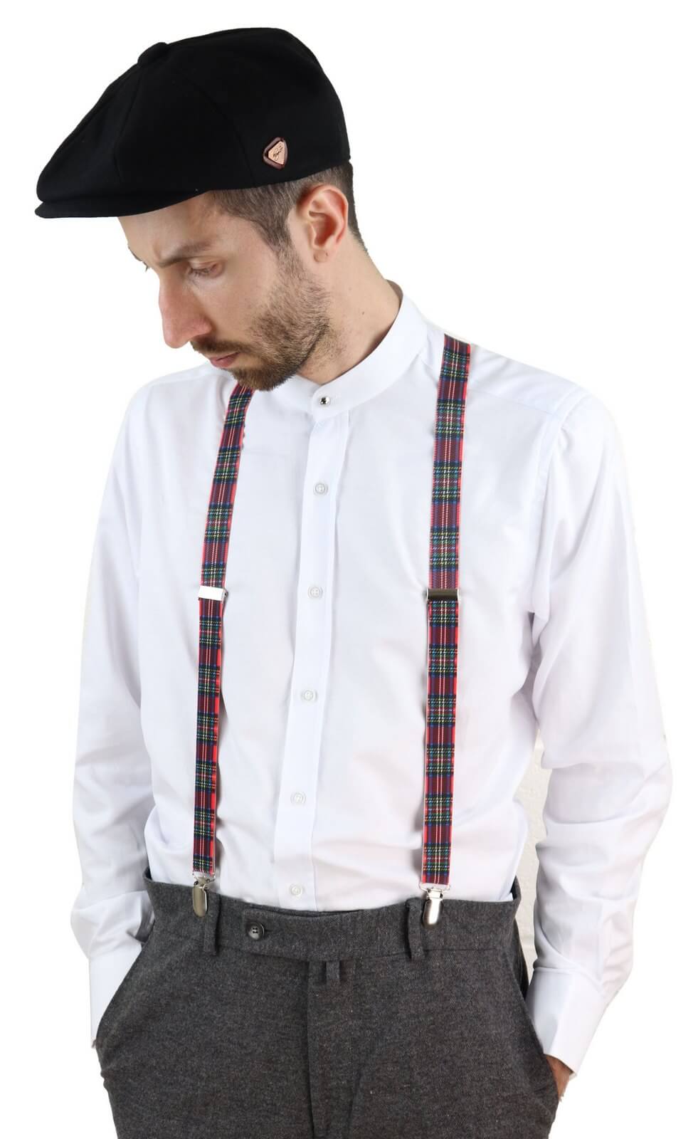 Mens Stripe Classic Trouser Suspenders