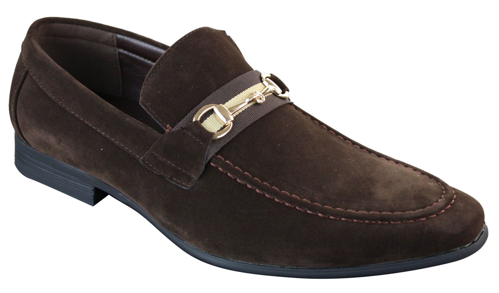 Patron 239 Suede Mens Suede Shoes Buckle Slip On Loafers Smart Casual Navy Blue Brown Black PU