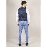 Plowman - Men's Light Blue Checked Waistcoat