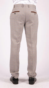 Ralph - Men's Cream Tweed Trousers