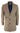 Cavani Mens Classic 3/4 Length Camel Overcoat