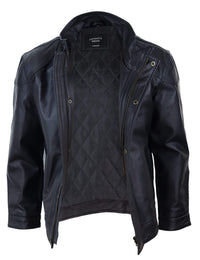 Real Leather Mens Black Soft Jacket