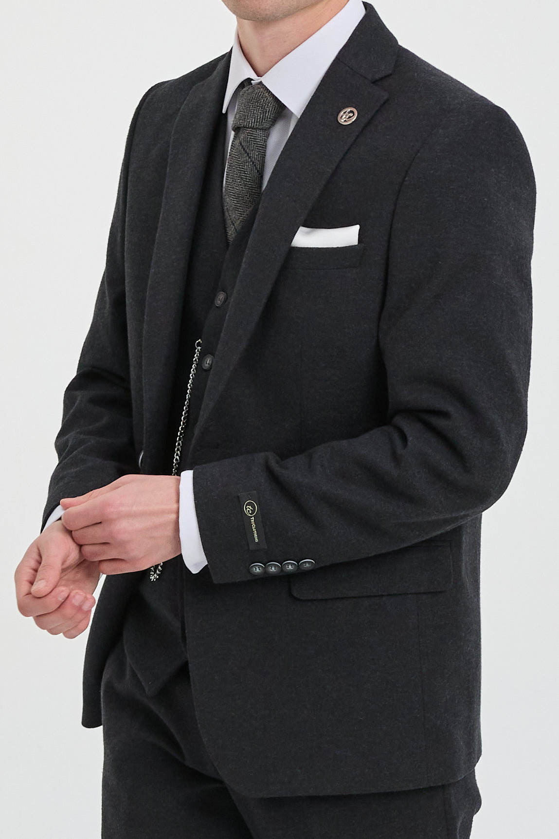 Pánský černý vintage oblek z 20. let 20. století