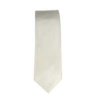 Men's Tie Pocket Sqaure Set Formal Solid Necktie - Ivory