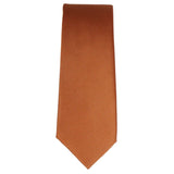 Men's Tie Pocket Sqaure Set Formal Solid Necktie - Rust