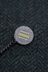 Thomas - Pánské klasické tvídové sako s motivem rybí kosti v olivově zelené barvě