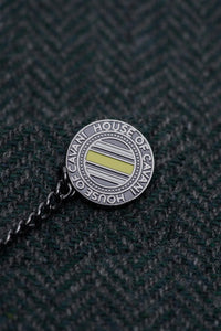 Thomas - Pánské klasické tvídové sako s motivem rybí kosti v olivově zelené barvě