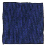 Men's Tweed Blue Tie Hankie Set Classic British Heritage Wool Herringbone