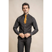 Marco - Men's Classic Black Waistcoat
