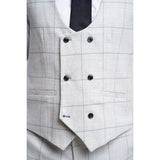 Radika - Men's Light Grey Check Waistcoat