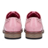 Pánské růžové květinové brogues s křídlovým vzorem Wolf