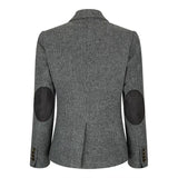 Women Grey Tweed Herringbone blazer 1920's Peaky Tailored Fit Vintage Retro
