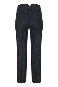 Women Grey Tweed Herringbone Trousers 1920's Peaky Tailored Fit Vintage Retro