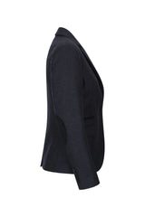 Women Black jacket  Tweed Herringbone Wool Classic Smart Casual Vintage 1920s